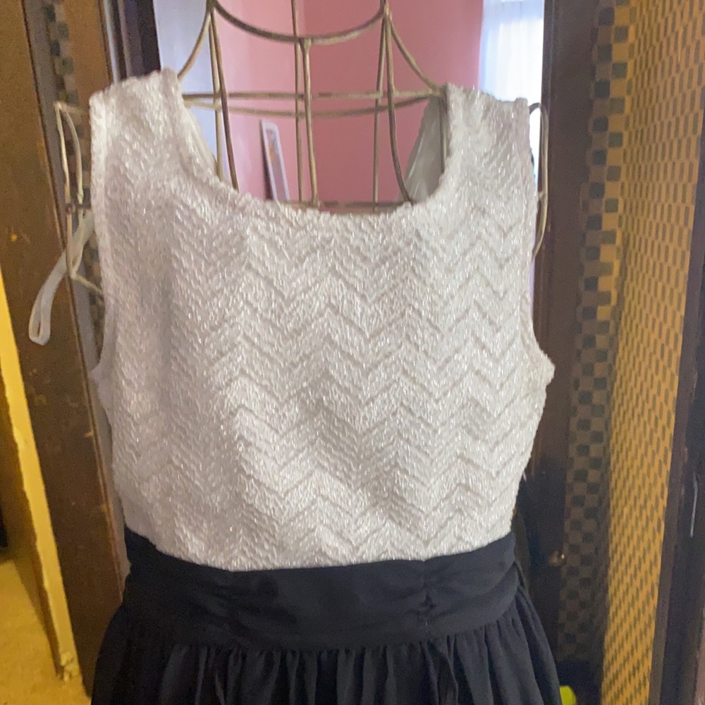 Black and white party dress